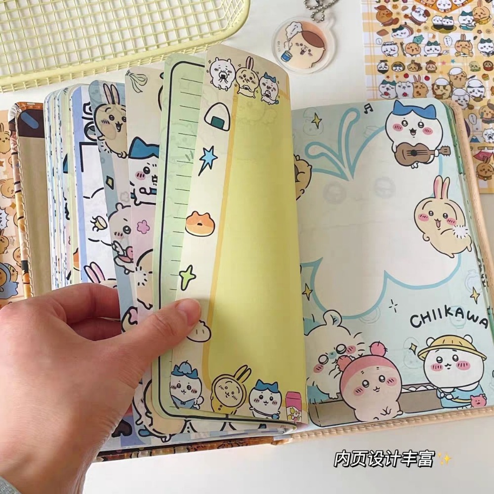 Art Book Illustration - สมุดโน้ตชิคาวะแบบหนา น่ารัก สีสันสดใส หน้าในลายการ์ตูน สำหรับนักเรียน ใช้ในโรงเรียน