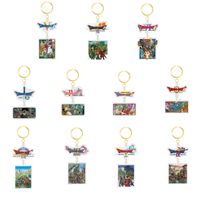 Frieren Anime Merchandise - พวงกุญแจอะคริลิคขนาด 6 ซม. สำหรับดราก้อนเควสท์ รุ่น Q
