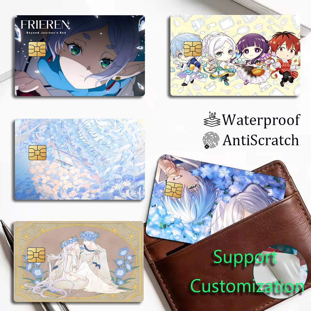 Frieren Anime Merchandise - สติกเกอร์การ์ดสินค้าอย่างเป็นทางการของอนิเมะ F-Frieren สำหรับป้องกันการใช้งานธนาคาร ฟิล์มกันน้ำ ป้องกันรอยขีดข่วน ของขวัญ