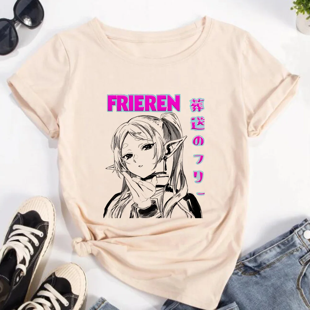 เสื้อยืดฟรีเรนสำหรับผู้หญิง สไ - Frieren Anime Merchandise บทวิจารณ์และราคา